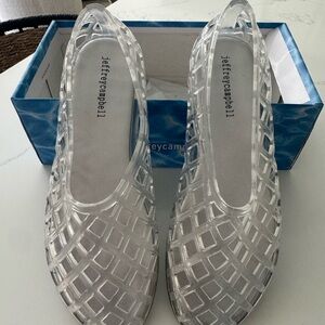 Jeffrey Campbell Silver Mesh Flats